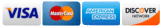 Visa, Mastercard, American Express and Discover
